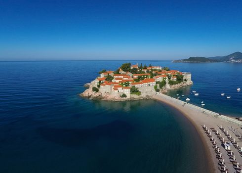 Sveti Stefan island in Budva, Montenegro, Balkans