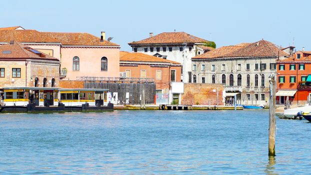view of building architecture in Murano and river, Venice, Italy