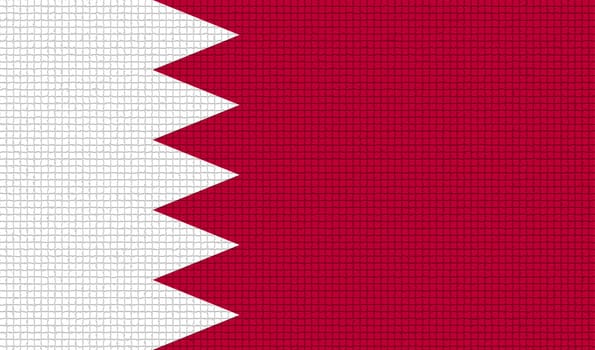 Flags of Bahrain with abstract textures. Rasterized version