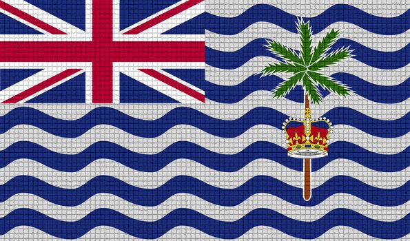 Flags of British Indian Ocean Territory with abstract textures. Rasterized version