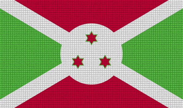 Flags of Burundi with abstract textures. Rasterized version