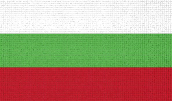 Flags of Bulgaria with abstract textures. Rasterized version