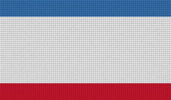 Flags of Crimea with abstract textures. Rasterized version