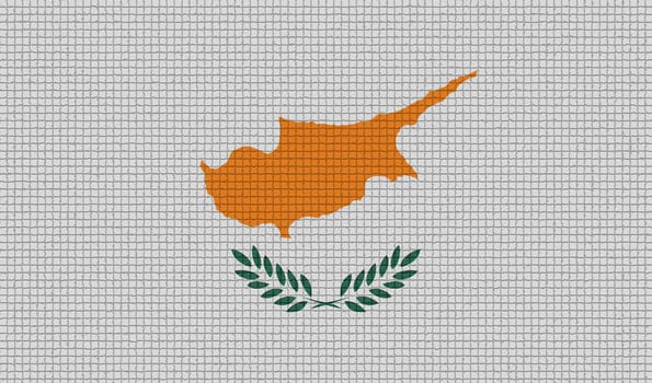 Flags of Cyprus with abstract textures. Rasterized version