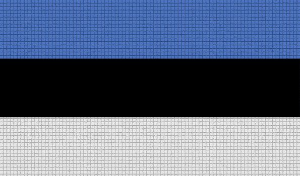 Flags of Estonia with abstract textures. Rasterized version