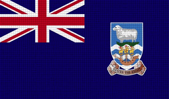 Flags of Falkland Islands with abstract textures. Rasterized version