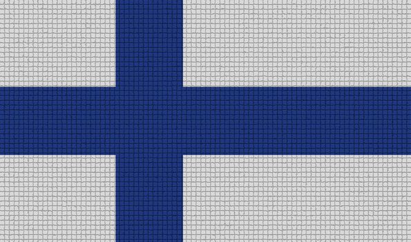 Flags of Finland with abstract textures. Rasterized version