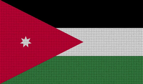 Flags of Jordan with abstract textures. Rasterized version