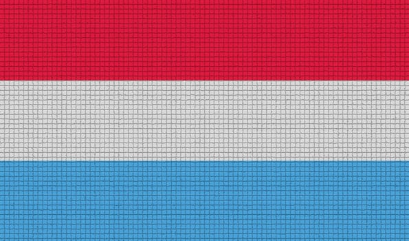 Flags of Luxembourg with abstract textures. Rasterized version