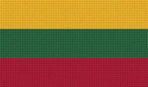 Flags of Lithuania. with abstract textures. Rasterized version