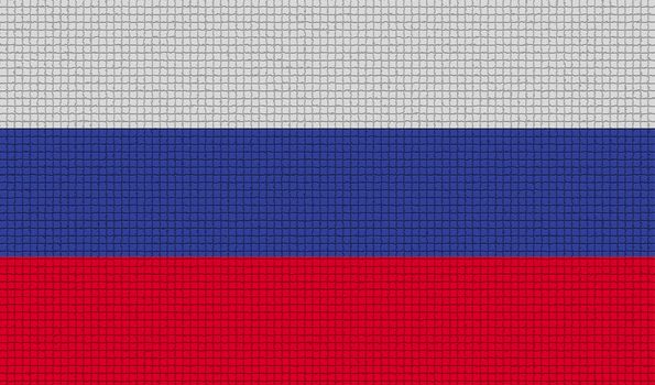 Flags of Russia with abstract textures. Rasterized version