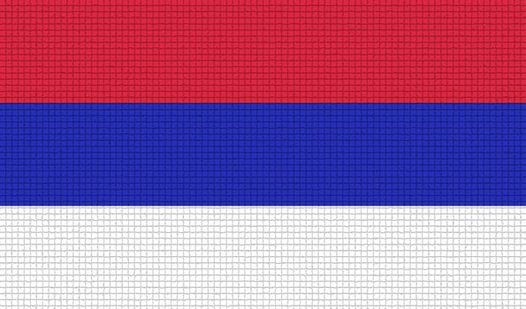 Flags of Republika Srpska with abstract textures. Rasterized version