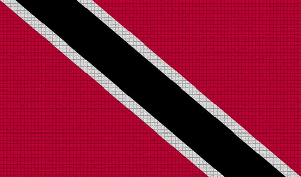 Flags of Trinidad and Tobago with abstract textures. Rasterized version