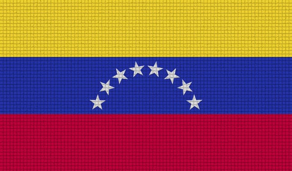 Flags of Venezuela with abstract textures. Rasterized version