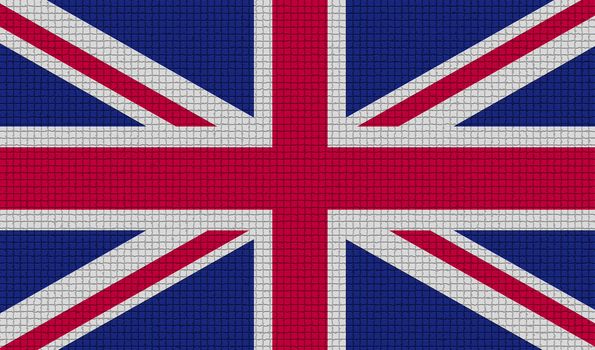 Flags of United Kingdom with abstract textures. Rasterized version