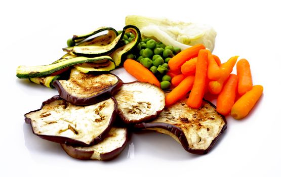 close up Grilled fresh vegetables Italian Restaurant in Venice, Italy