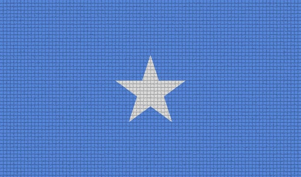 Flags of Somalia with abstract textures. Rasterized version