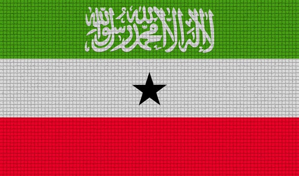 Flags of Somaliland with abstract textures. Rasterized version