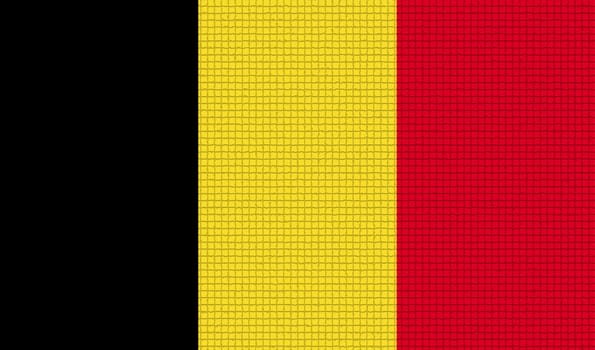 Flags of Belgium with abstract textures. Rasterized version