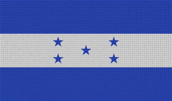 Flags of Honduras with abstract textures. Rasterized version