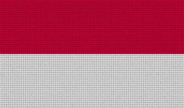 Flags of Indonesia with abstract textures. Rasterized version