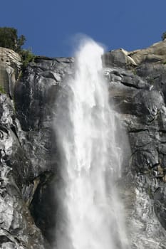 Yosemite Falls from Yosemite Valley. Yosemite National Park, California, USA