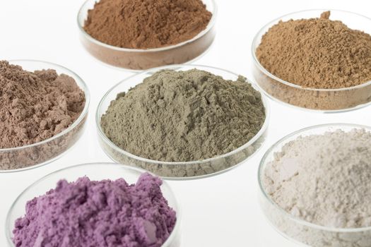 cosmetic clay/: yellow, purple, pink, red, white, green for Spa and body care