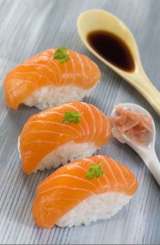 Fresh  atlantic salmon Sushi
