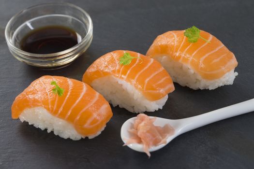 Fresh  atlantic salmon Sushi