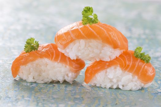 Fresh  atlantic salmon Sushi