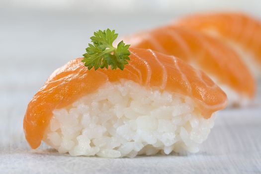 Fresh  atlantic salmon Sushi