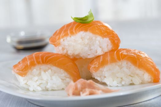 Fresh  atlantic salmon Sushi