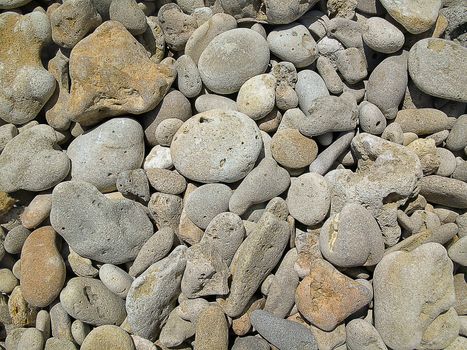 sea stones on a beach in southern Italy
