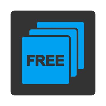 Free icon. This flat rounded square button uses white and gray colors and isolated on a white background.