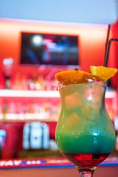 non-alcoholic cocktail with orages at table