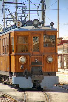 Vintage Soller train in Majorca (Spain)