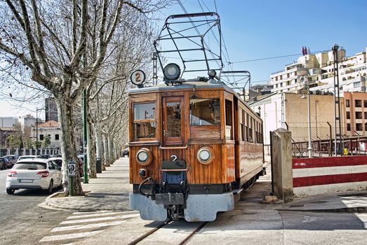 Vintage Soller train in Majorca (Spain)