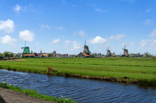 Tourist Destination in Zaanse Schans, The Netherland.