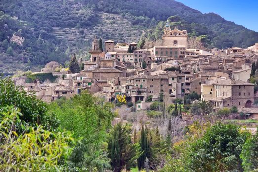 Picturesque town of Valldemossa in Majorca (Spain)