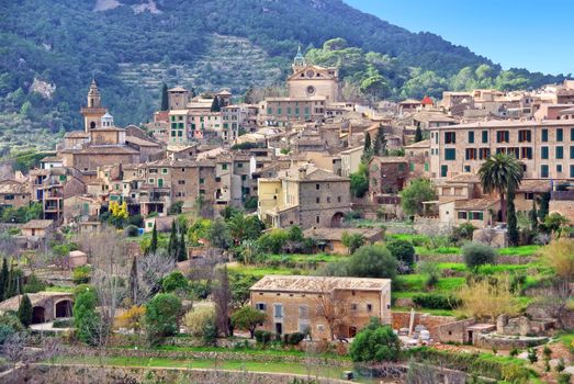 Picturesque town of Valldemossa in Majorca (Spain)