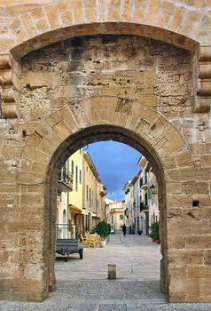 Alcudia Medieval Gate in Majorca (Balearic Islands - Spain)