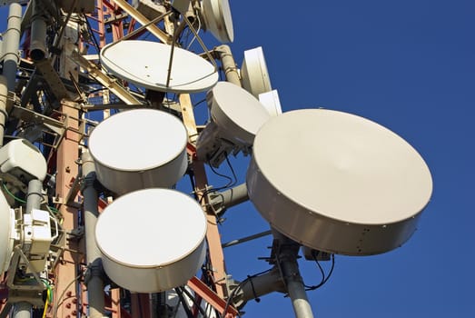 Detail of a communications broadcasting antenna in Spain