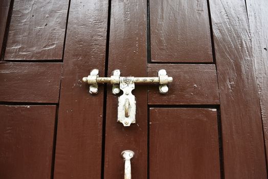 closed up the door, made from wooden