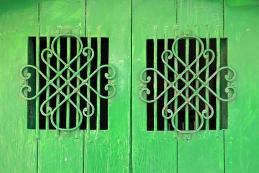 Closeup of old door whit ornamental motive