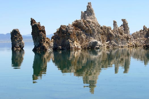 Summer Landscape of Mono Lake with Tufa and Eastern Sierra Nevada Mountains, California, USA