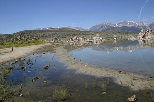 Summer day at Mono Lake in California, USA
