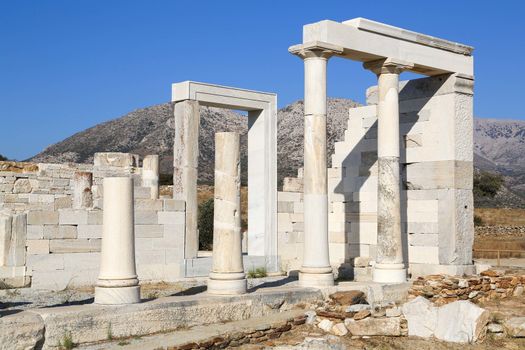 Temple of Demeter at the Naxos island in Greece