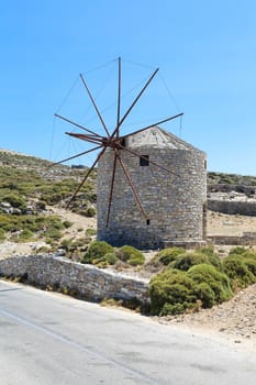 A old wind mill farm in Greece