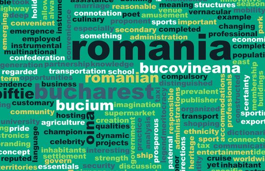 Romania as a Country Abstract Art Concept