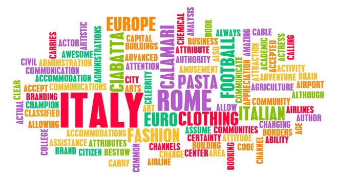 Italy as a Country Abstract Art Concept